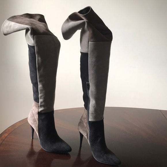 Multicolored Gray Charles David Knee hi Boots